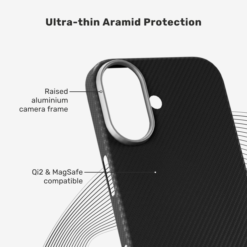 iPhone 17 Epico SlimAramid Mag+ Bagsidecover - MagSafe Kompatibel - Sort