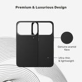 iPhone 17 Pro Epico UNUM FlexAramid Mag+ Bagside Cover - MagSafe Kompatibel - Sort