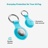 Epico Silikone Cover til Apple AirTag 1. & 2. Gen. - Lyseblå