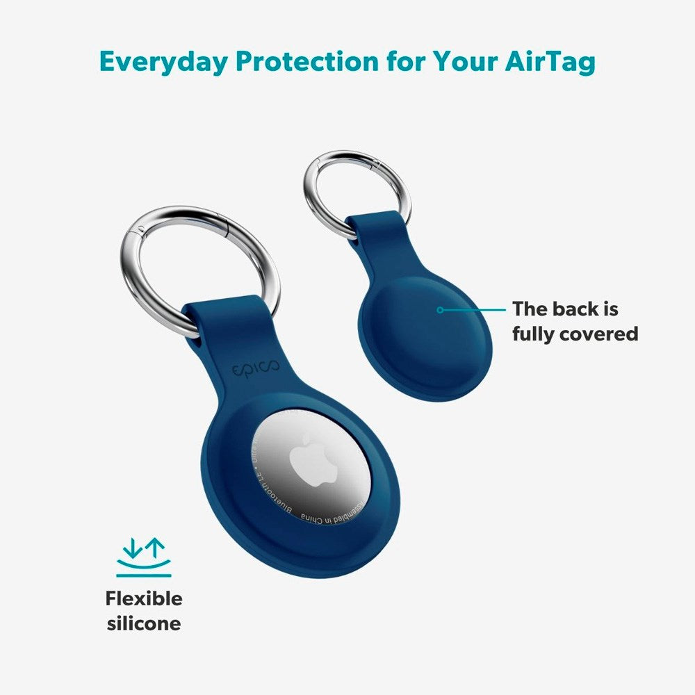 Epico Silikone Cover til Apple AirTag 1. & 2. Gen. - Mørkeblå