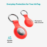 Epico Silikone Cover til Apple AirTag 1. & 2. Gen. - Rød