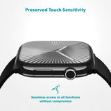 Epico - Apple Watch 11 / 10 (46mm) 3D+ Flexiglass m. Installationsramme - Gennemsigtig / Sort Kant