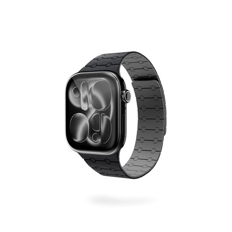 Apple Watch (38/40/SE/41/42) Epico Magnetic+ Silikone Urrem - Sort / Grå