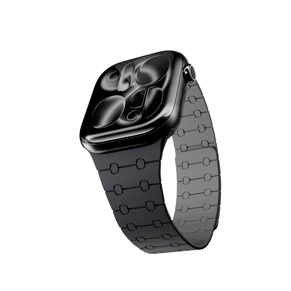 Apple Watch (38/40/SE/41/42) Epico Magnetic+ Silikone Urrem - Sort / Grå