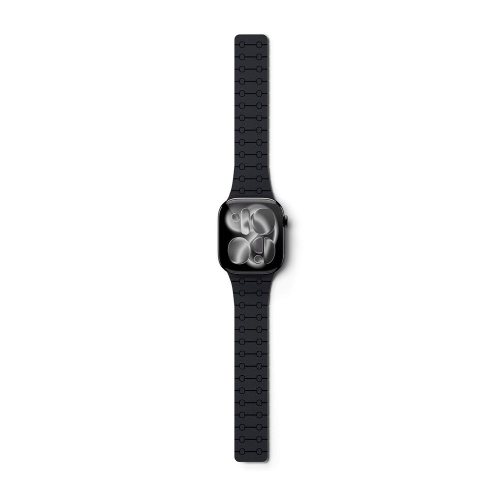 Apple Watch (42/44/SE/45/46/49) Epico Magnetic+ Silikone Urrem - Sort / Grå