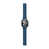 Apple Watch (42/44/SE/45/46/49) Epico Magnetic+ Silikone Urrem - Blå / Sort