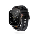 Apple Watch (42/44/SE/45/46/49) Epico Rubber Pro Urrem m. Metalspænde - Sort