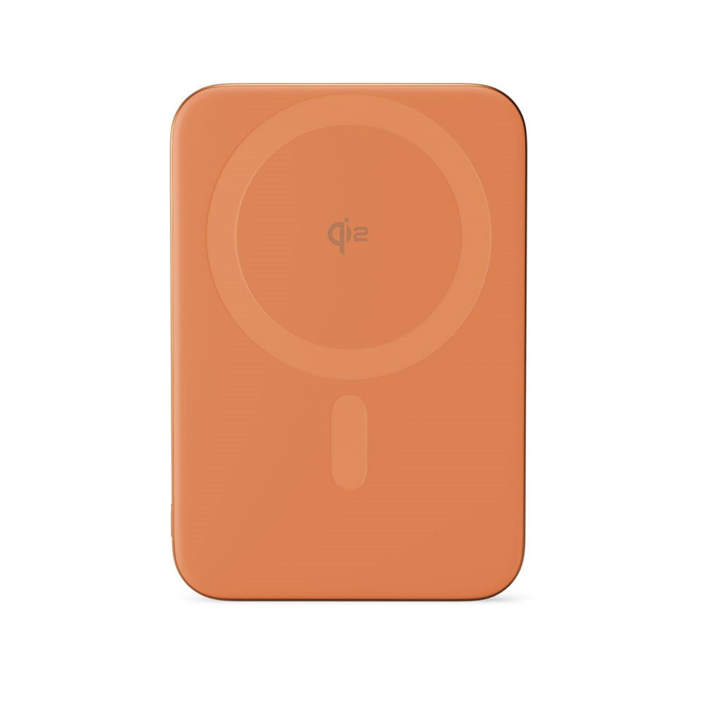 Epico 15W UltraPack EM51 5000 mAh Slim Alu Mag+ Power Bank - m. USB-C - Qi2 / MagSafe Kompatibel - Orange