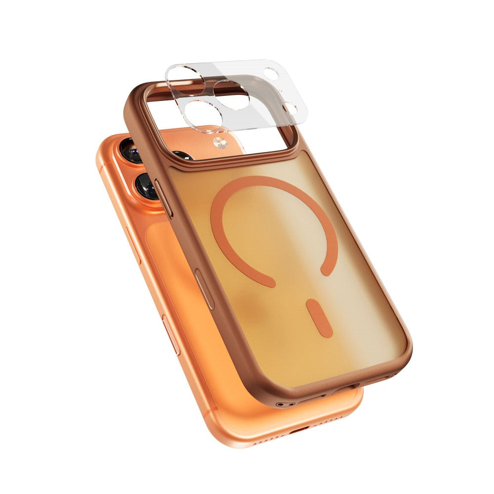 Epico iPhone 17 Pro Max HeroMatte Pro Mag+ Cover inkl. Kamerabeskyttelse - MagSafe Kompatibel - Orange