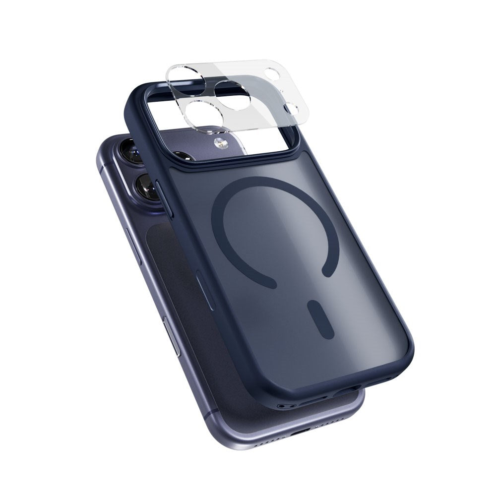Epico iPhone 17 Pro Max HeroMatte Pro Mag+ Cover inkl. Kamerabeskyttelse - MagSafe Kompatibel - Blå