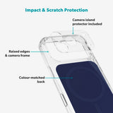 Epico iPhone 17 Pro Max Tile Mag+ Bagside Cover - MagSafe Kompatibel - Gennemsigtig / Blå