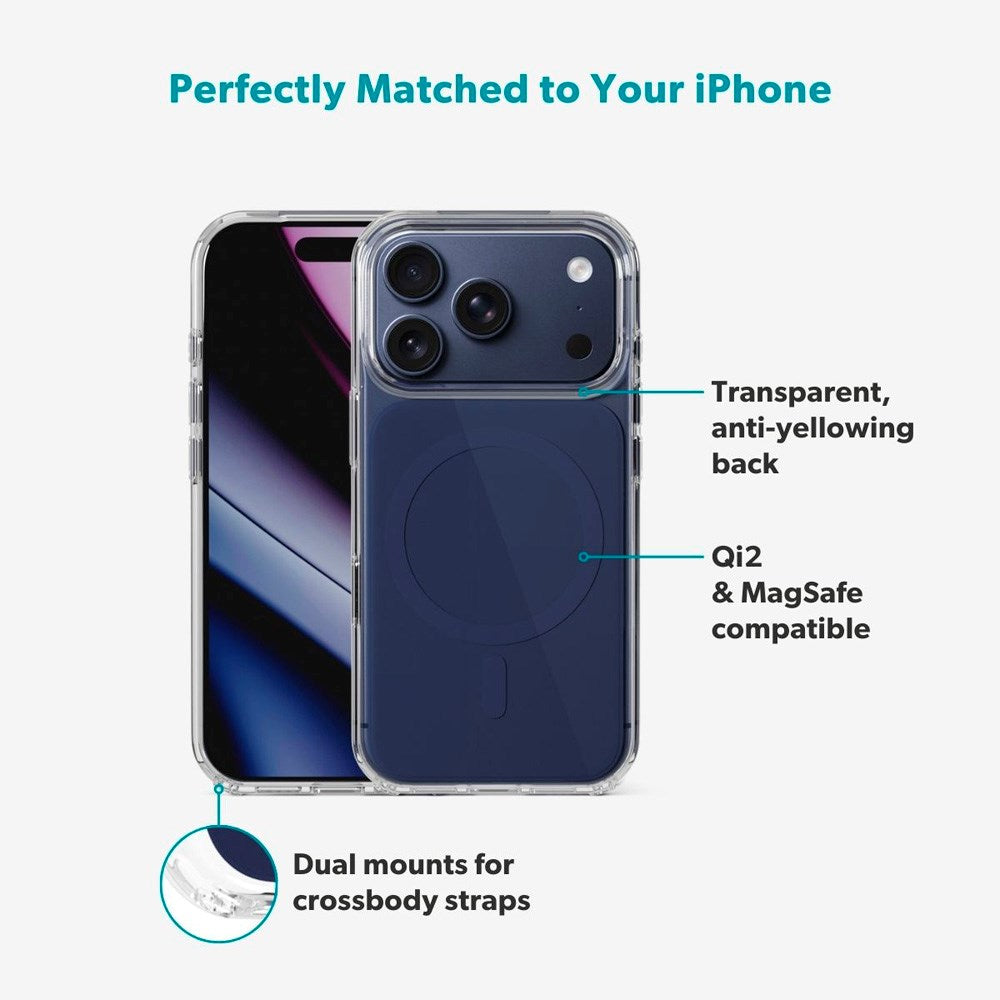 Epico iPhone 17 Pro Max Tile Mag+ Bagside Cover - MagSafe Kompatibel - Gennemsigtig / Blå