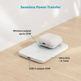 Epico UltraPack EM55 Trådløs PowerBank - 25W & 5000 mAh - Qi2 / MagSafe Kompatibel - Sølv
