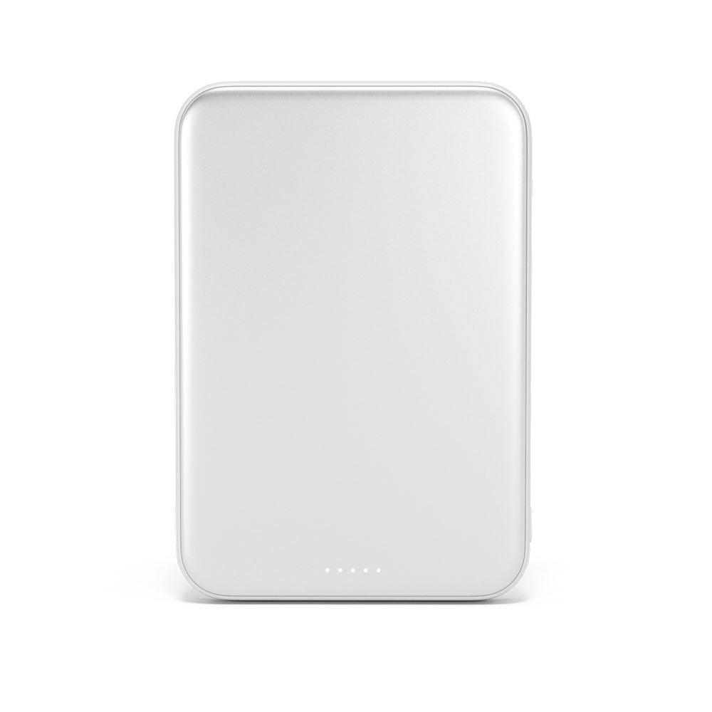 Epico UltraPack EM55 Trådløs PowerBank - 25W & 5000 mAh - Qi2 / MagSafe Kompatibel - Sølv