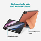 iPad 11" (2025) / 10.9" (2024 / 2022) Epico SolidWoven Flip Cover m. Ståfunktion - Sienna