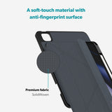 iPad Pro 12.9" (2022-2018) / Air 13" (2026-2024) Epico SolidWoven Flip Cover m. Ståfunktion - Sort