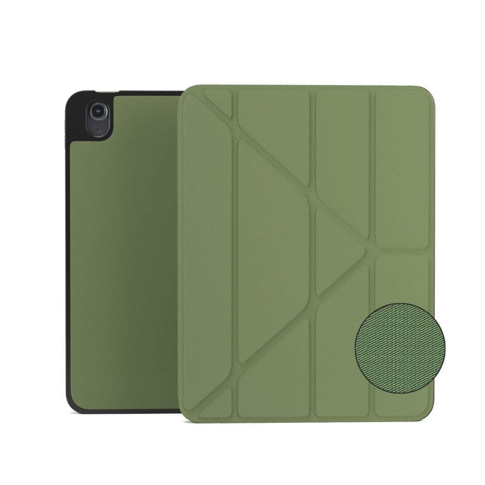 iPad 11" (2025) / 10.9" (2024 / 2022) Epico SolidWoven Flip Cover m. Ståfunktion - Grøn