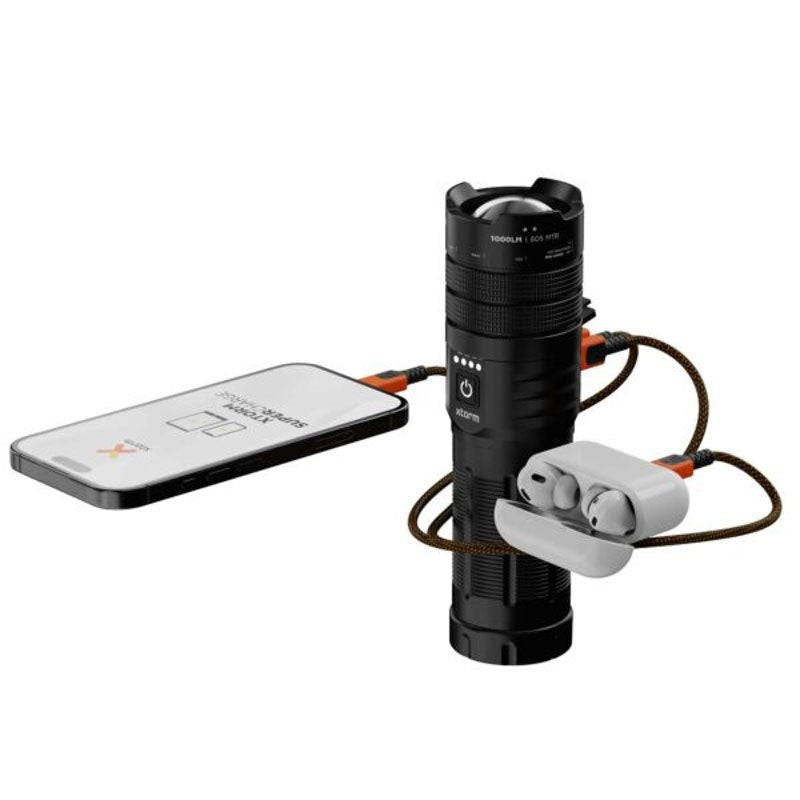 Xtorm 20W Flashlight PowerBank - 1x USB-A & 1x USB-C - 10.500 mAh - Sort