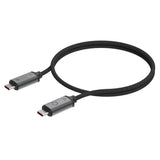 LINQ byELEMENTS Pro-kabel USB-C til USB-C - 240W PD &amp; 8K/60Hz - 1 m - Grå / Svart
