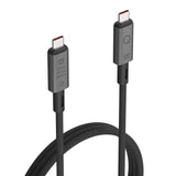 LINQ byELEMENTS Pro-kabel USB-C til USB-C - 240W PD &amp; 8K/60Hz - 1 m - Grå / Svart