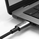 LINQ byELEMENTS Pro-kabel USB-C til USB-C - 240W PD &amp; 8K/60Hz - 1 m - Grå / Svart