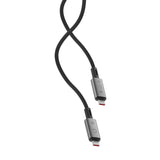 LINQ byELEMENTS Pro-kabel USB-C til USB-C - 240W PD &amp; 8K/60Hz - 1 m - Grå / Svart
