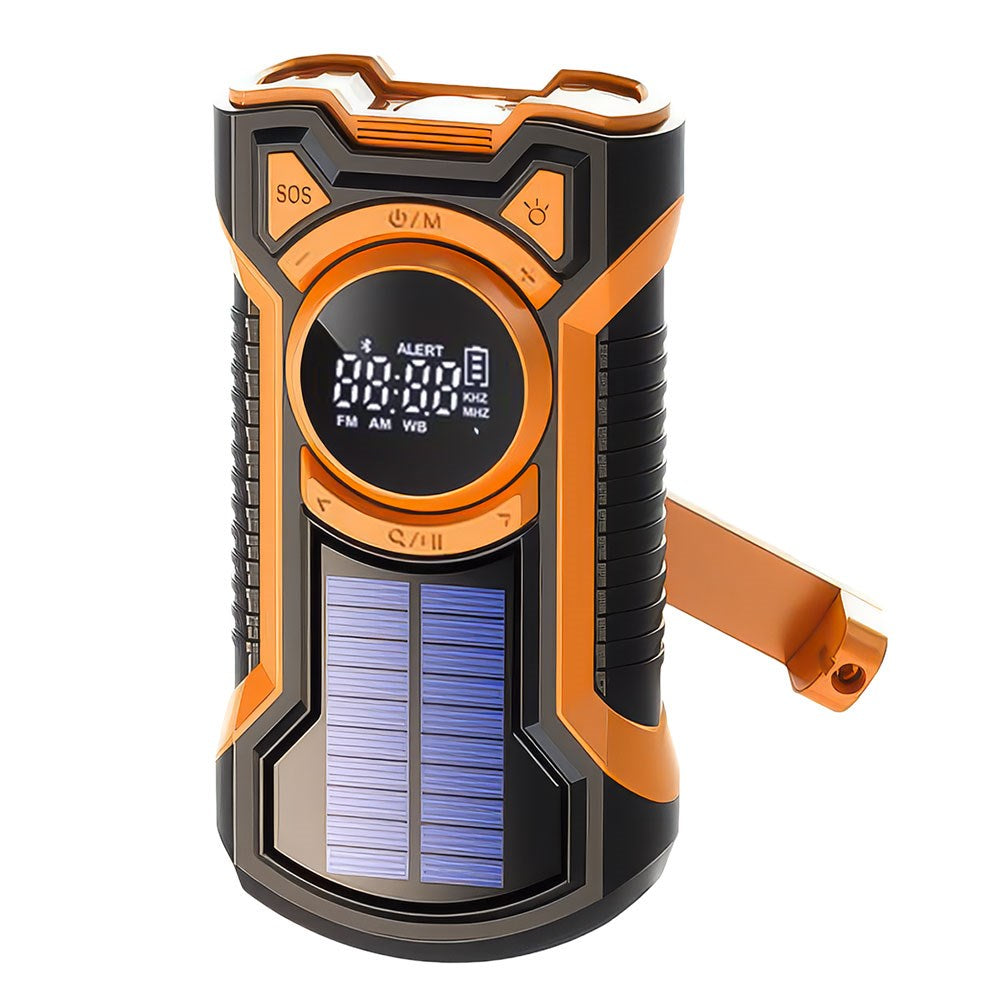 Just In Case Nødradio m. Bluetooth & PowerBank - 5000 mAh - Sort / Orange