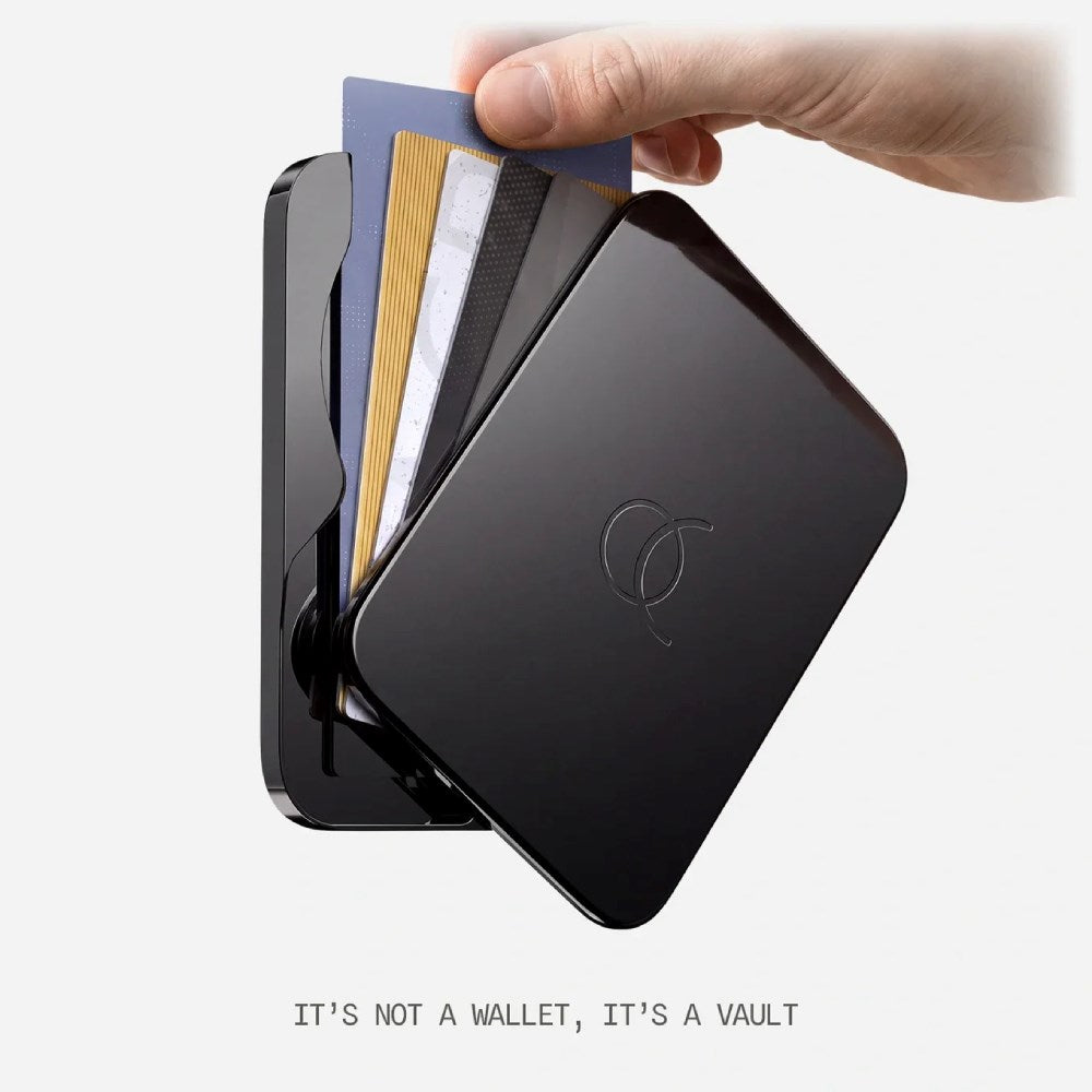 Aluminium Kortholder Arc Pulse Vault - MagSafe Kompatibel - Onyx Black