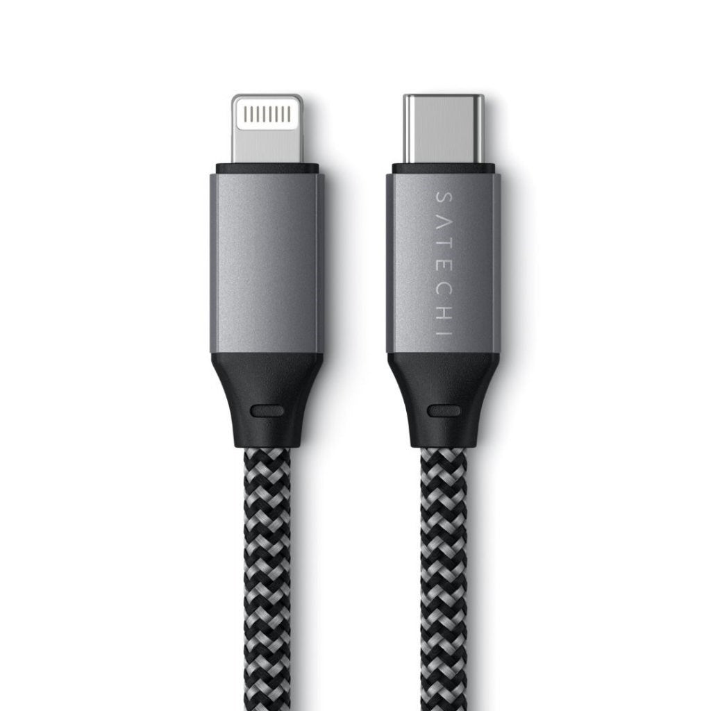 Satechi USB-C til Lightning-kabel (PD) 60W - 25 cm. - Space Grey