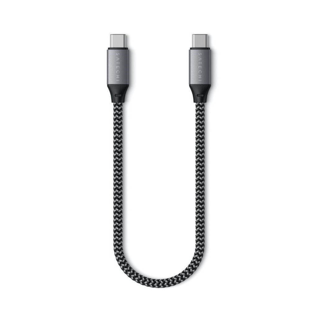 Satechi USB-C til USB-C-kabel 100W - 25cm - Space Grey