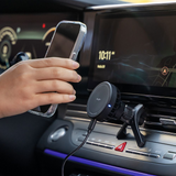 Ringke - QI2 Magnetisk Trådløs Mobiloplader til Bil - MagSafe Kompatibel - Sort