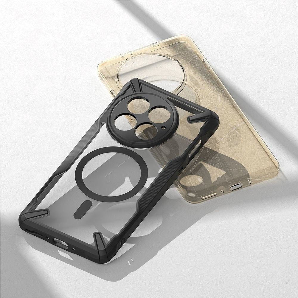 OnePlus 13 Ringke Fusion X Bakdeksel - MagSafe-kompatibelt - Svart / Gjennomsiktig