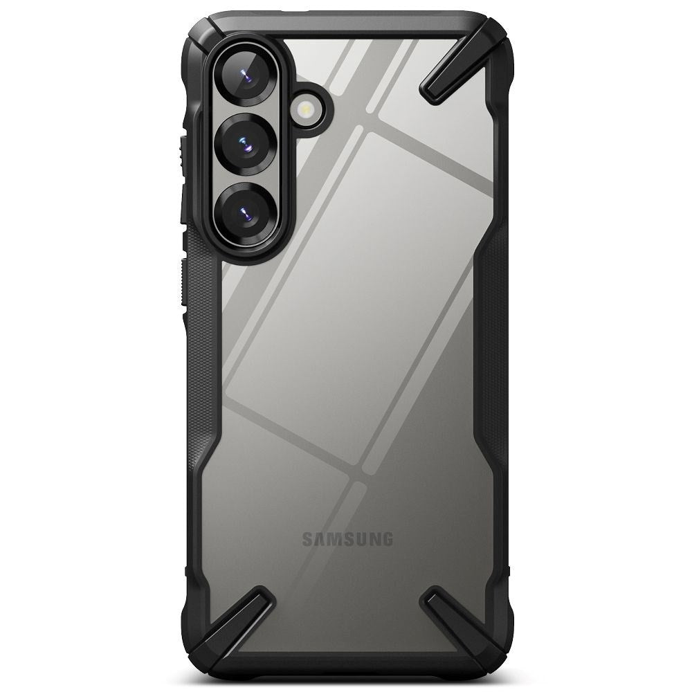 Samsung Galaxy S25 Ringke Fusion X Bagside Cover - Gennemsigtig / Sort