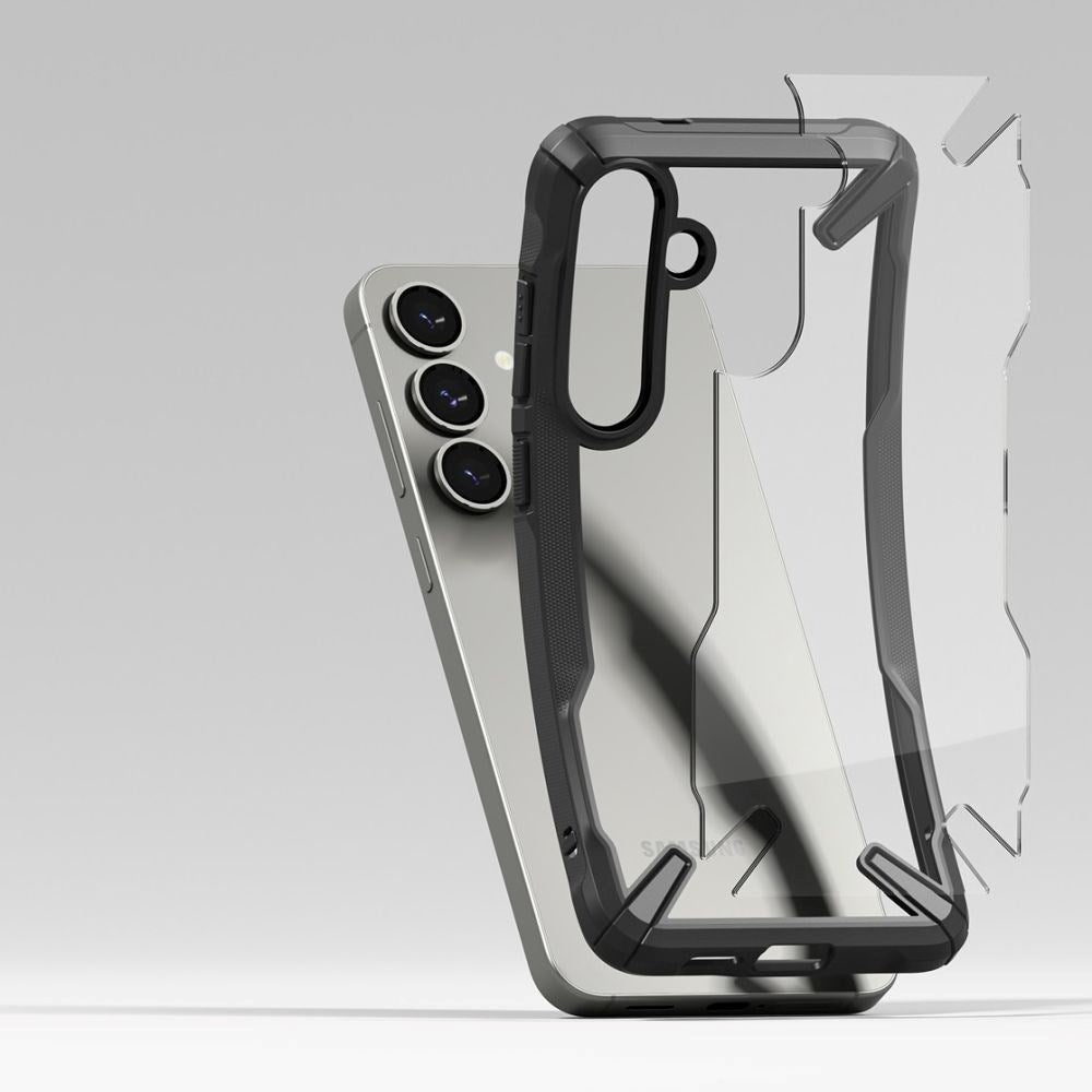 Samsung Galaxy S25 Ringke Fusion X Bagside Cover - Gennemsigtig / Sort