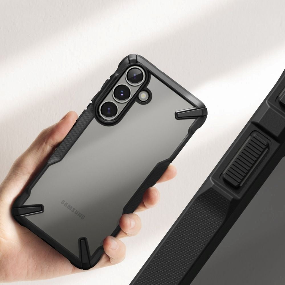 Samsung Galaxy S25 Ringke Fusion X Bagside Cover - Gennemsigtig / Sort