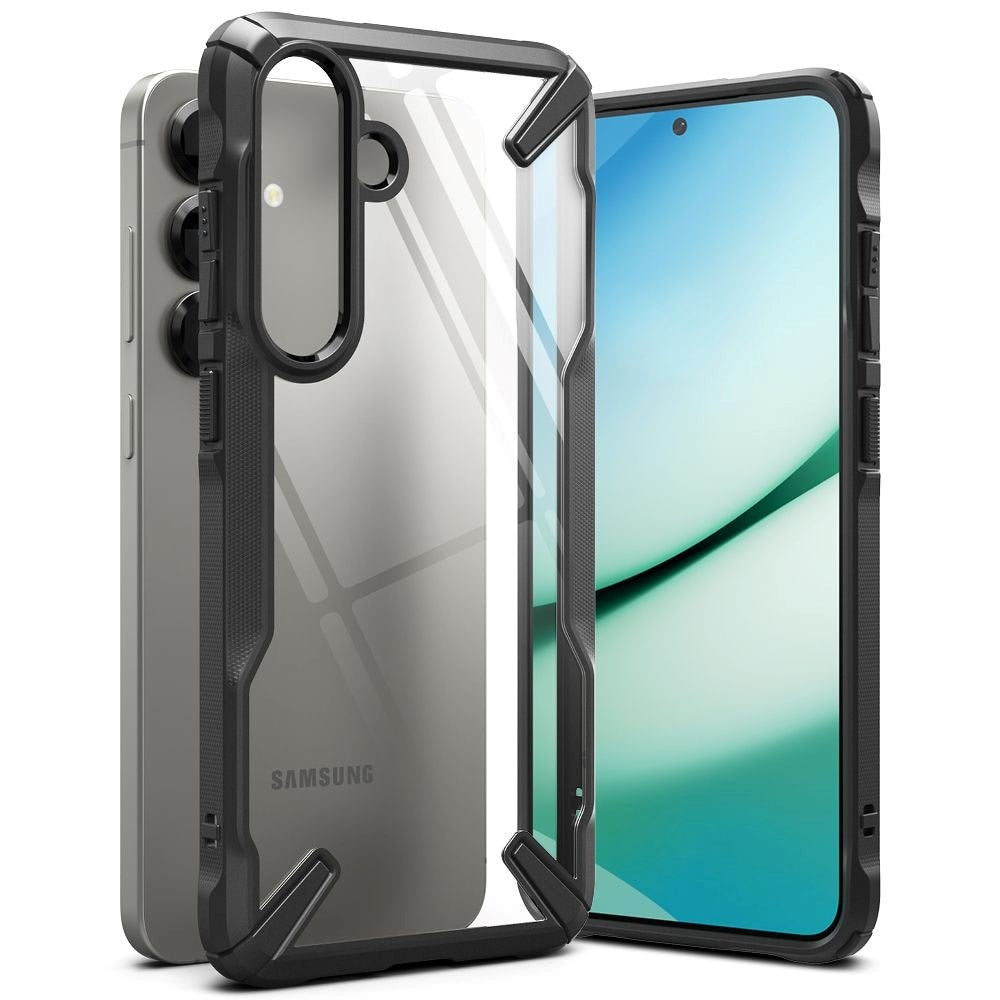 Samsung Galaxy S25 Ringke Fusion X Bagside Cover - Gennemsigtig / Sort