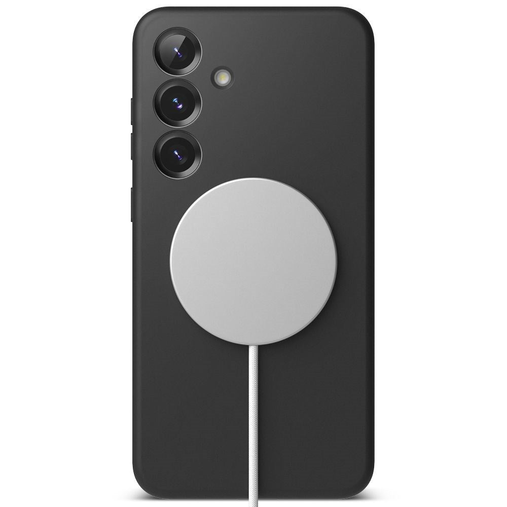 Ringke Samsung Galaxy S25 Magnetisk Silikonecover med MagSafe - Sort