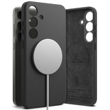 Ringke Samsung Galaxy S25 Magnetisk Silikonecover med MagSafe - Sort