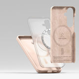 Ringke Samsung Galaxy S25 Magnetisk silikonetui med MagSafe - Rosa 