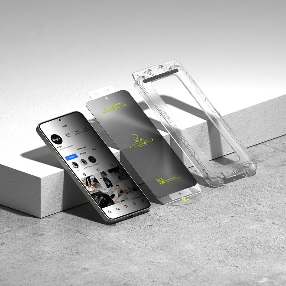 Ringke Samsung Galaxy S25+ (Plus) Easy Slide skjermbeskytter i herdet glass – Personvern 