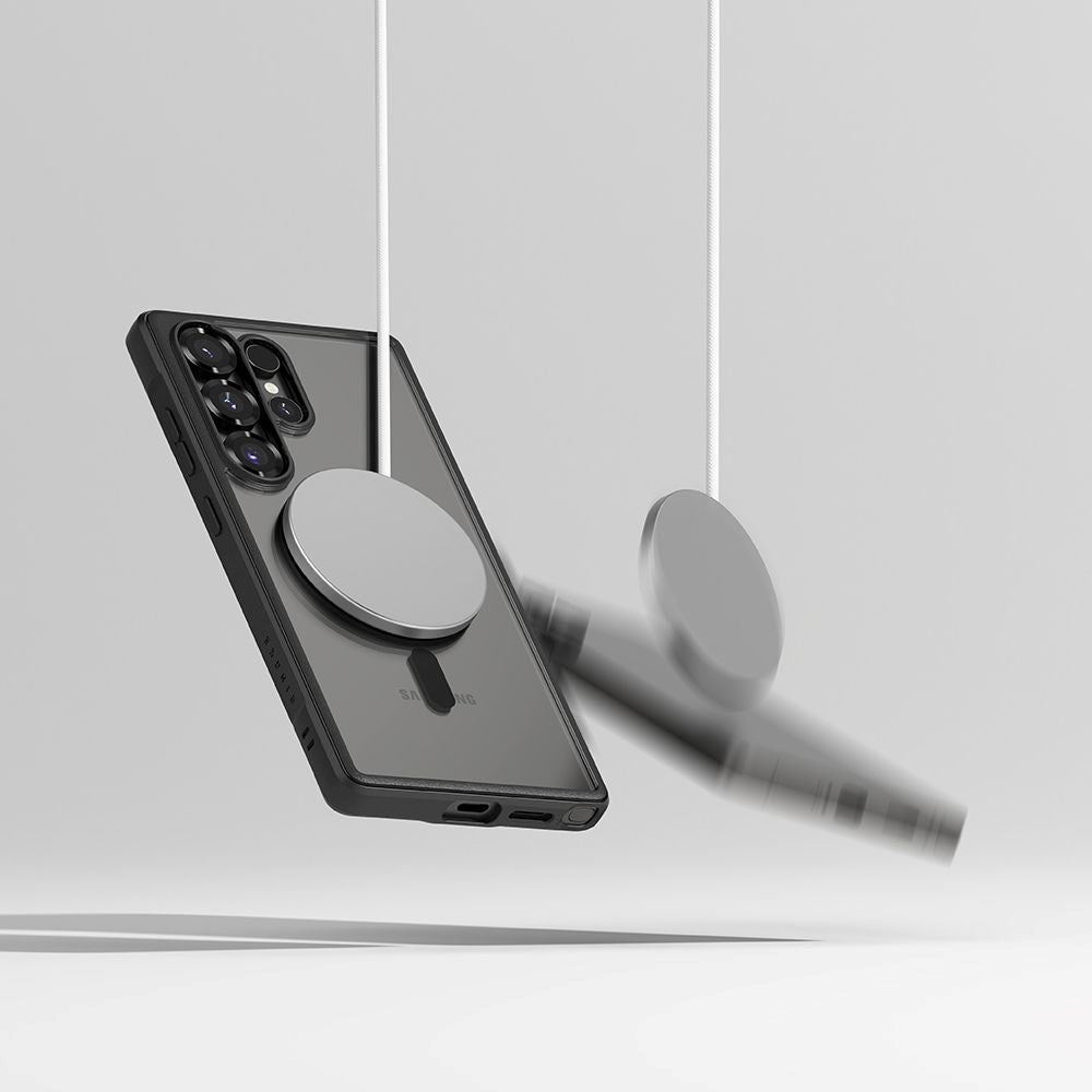 Ringke Fusion Bold Samsung Galaxy S25 Ultra Hybrid-deksel - MagSafe-kompatibel - Gjennomsiktig / Svart