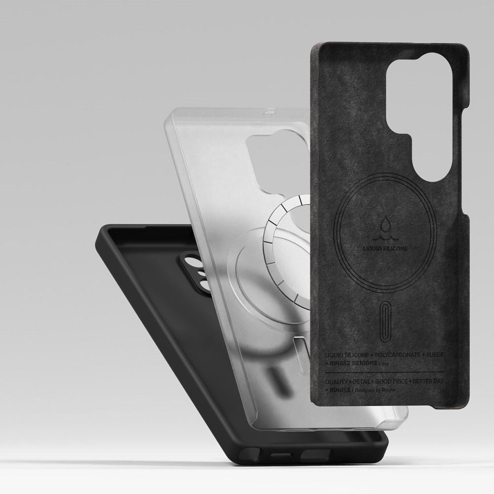 Ringke Samsung Galaxy S25 Ultra Magnetic Silikonetui med MagSafe - Svart 