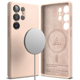 Ringke Samsung Galaxy S25 Ultra Magnetic Silikonetui med MagSafe - Rosa 