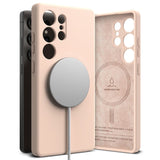 Ringke Samsung Galaxy S25 Ultra Magnetic Silikonetui med MagSafe - Rosa 