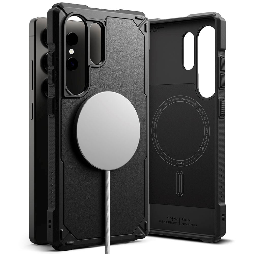 Ringke Rugged Gear Plastdeksel - Samsung Galaxy S25 Ultra - MagSafe-kompatibel - Svart