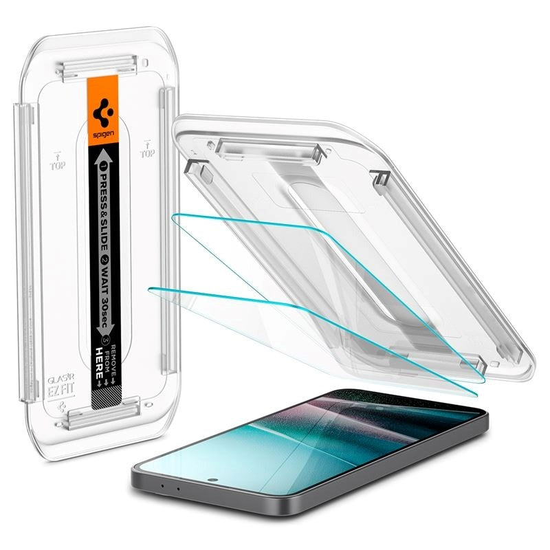 Spigen EZ Fit Glass tR Skjermbeskytter - Samsung Galaxy A36 (5G) - 2 stk - Veskevennlig - Gjennomsiktig