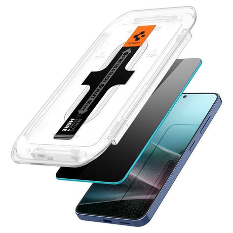Samsung Galaxy S25 / S24 Spigen Glass tR EZ Fit HD Skærmglas - Privacy - 2 stk - Gennemsigtig