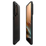 Spigen - Liquid Air Fleksibelt Plastik Cover - Samsung Galaxy S25 Edge - Sort