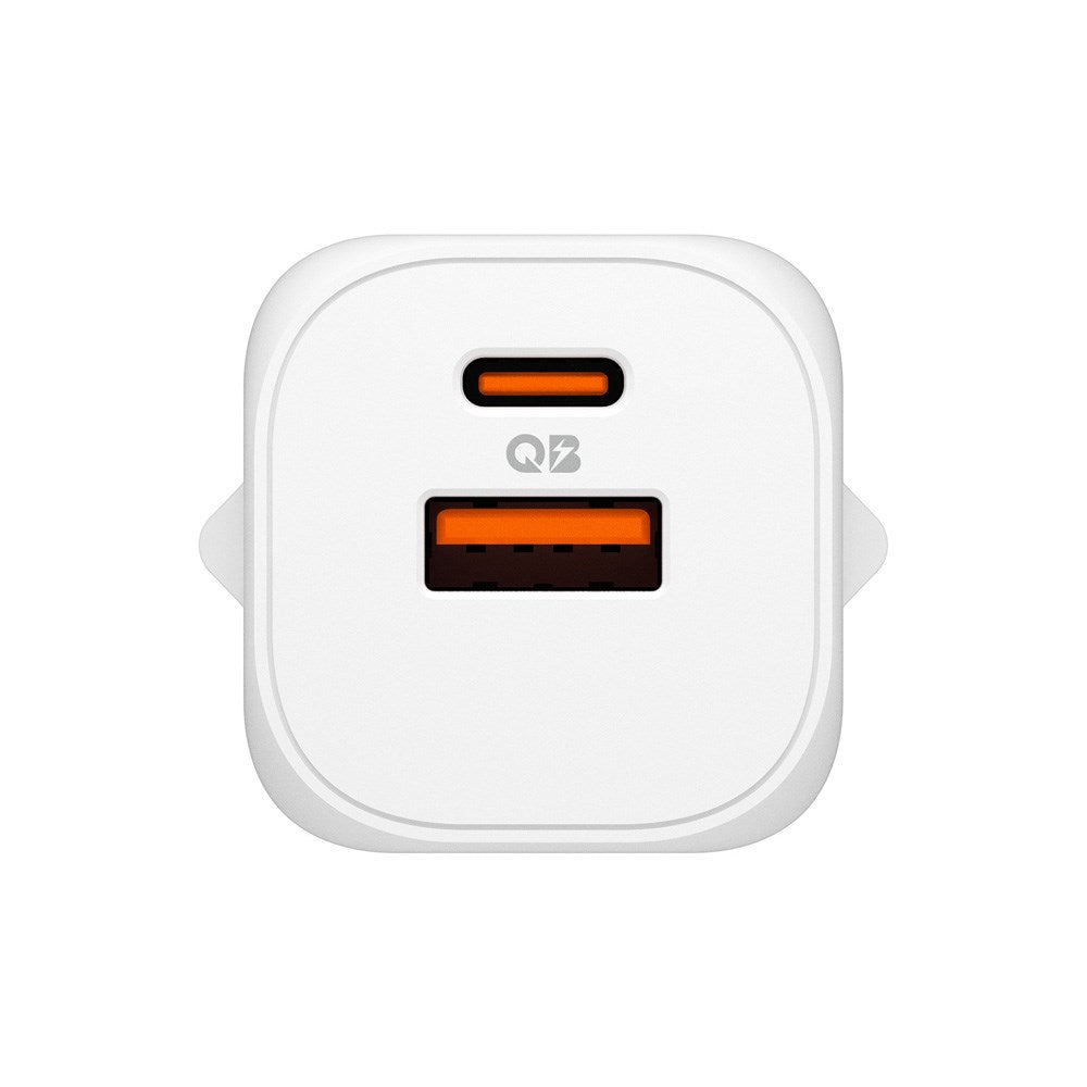 Spigen 35W Vægoplader - 1 x USB-C & 1 x USB-A - Hvid