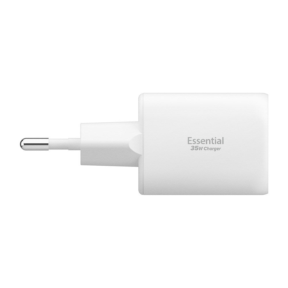 Spigen 35W Vægoplader - 1 x USB-C & 1 x USB-A - Hvid